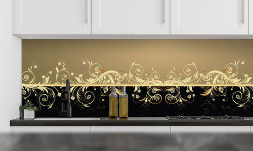 Paneli za kuhinje Floral background -  Stakleni / PVC ploče / Pleksiglas -  sa printom za kuhinju, Zidne obloge PKU349