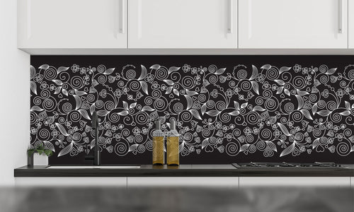 Paneli za kuhinje Damask seamless -  Stakleni / PVC ploče / Pleksiglas -  sa printom za kuhinju, Zidne obloge PKU351