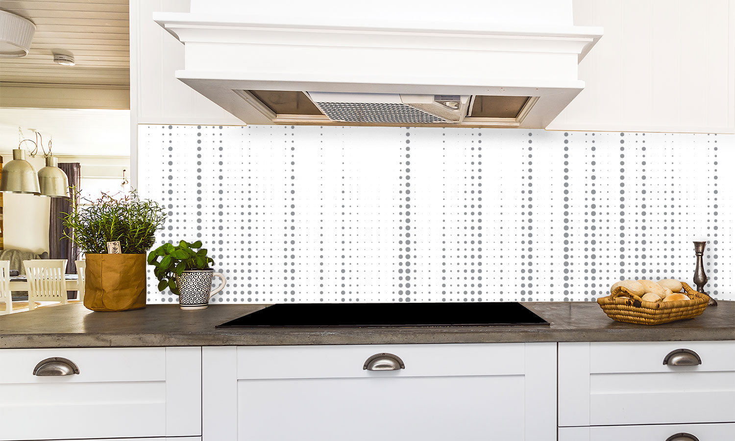 Paneli za kuhinje Dot halftone -  Stakleni / PVC ploče / Pleksiglas -  sa printom za kuhinju, Zidne obloge PKU358