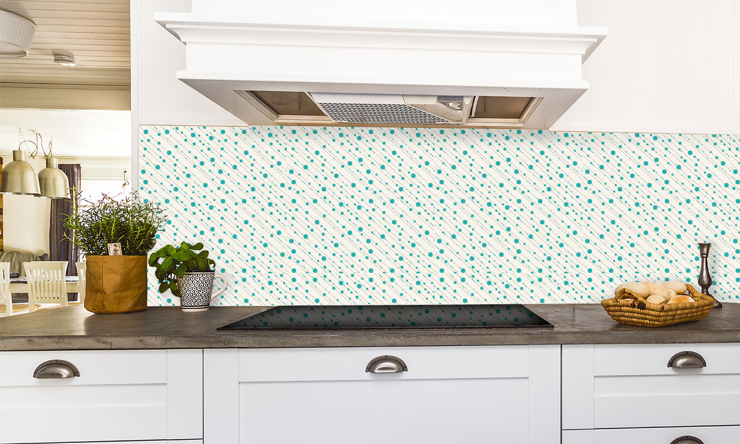 Paneli za kuhinje Diagonal dots -  Stakleni / PVC ploče / Pleksiglas -  sa printom za kuhinju, Zidne obloge PKU359