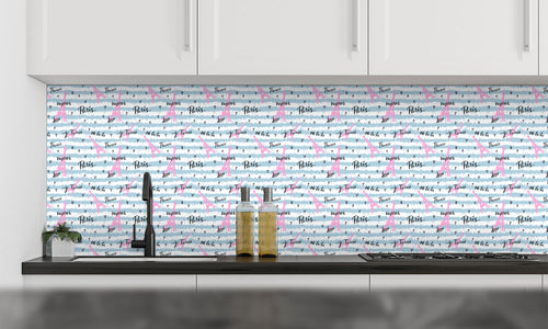 Paneli za kuhinje Paris seamless -  Stakleni / PVC ploče / Pleksiglas -  sa printom za kuhinju, Zidne obloge PKU374