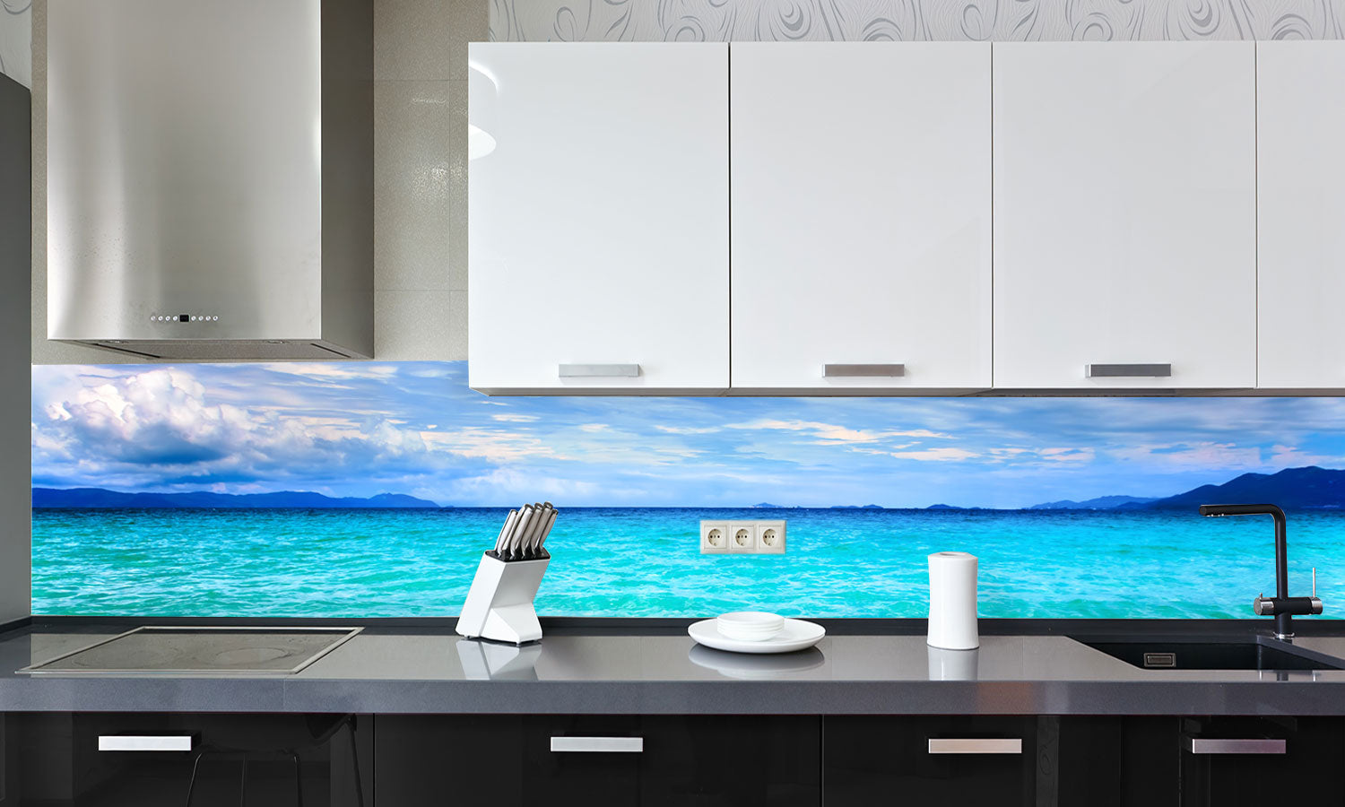 Paneli za kuhinje Sea -  Stakleni / PVC ploče / Pleksiglas -  sa printom za kuhinju, Zidne obloge PKU379