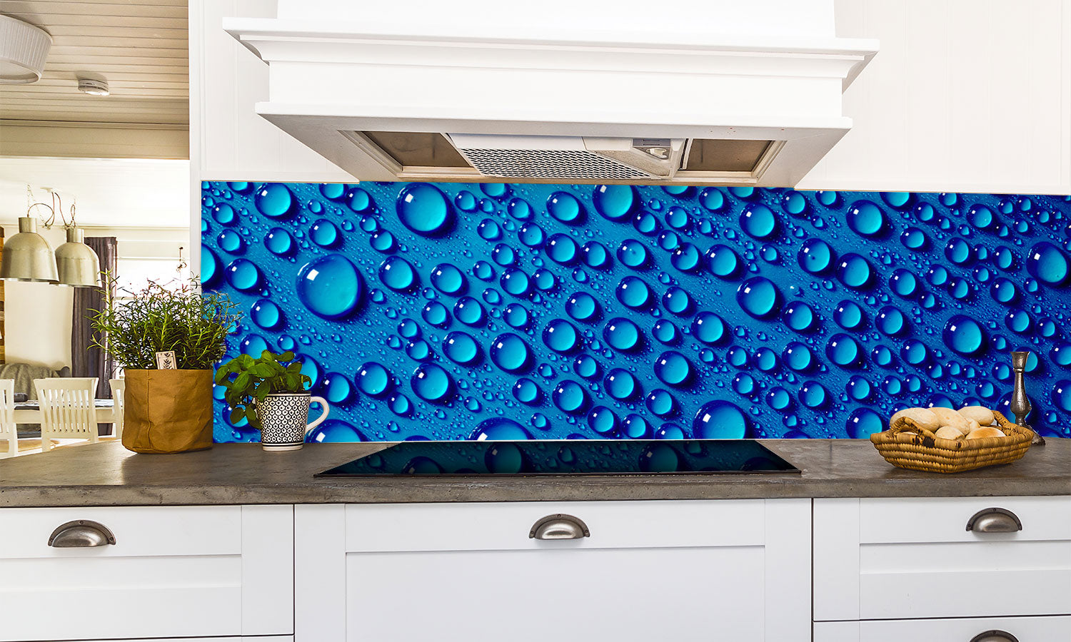 Paneli za kuhinje Water drops background -  Stakleni / PVC ploče / Pleksiglas -  sa printom za kuhinju, Zidne obloge PKU388