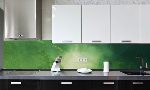 Paneli za kuhinje Fog in mountains -  Stakleni / PVC ploče / Pleksiglas -  sa printom za kuhinju, Zidne obloge PKU395