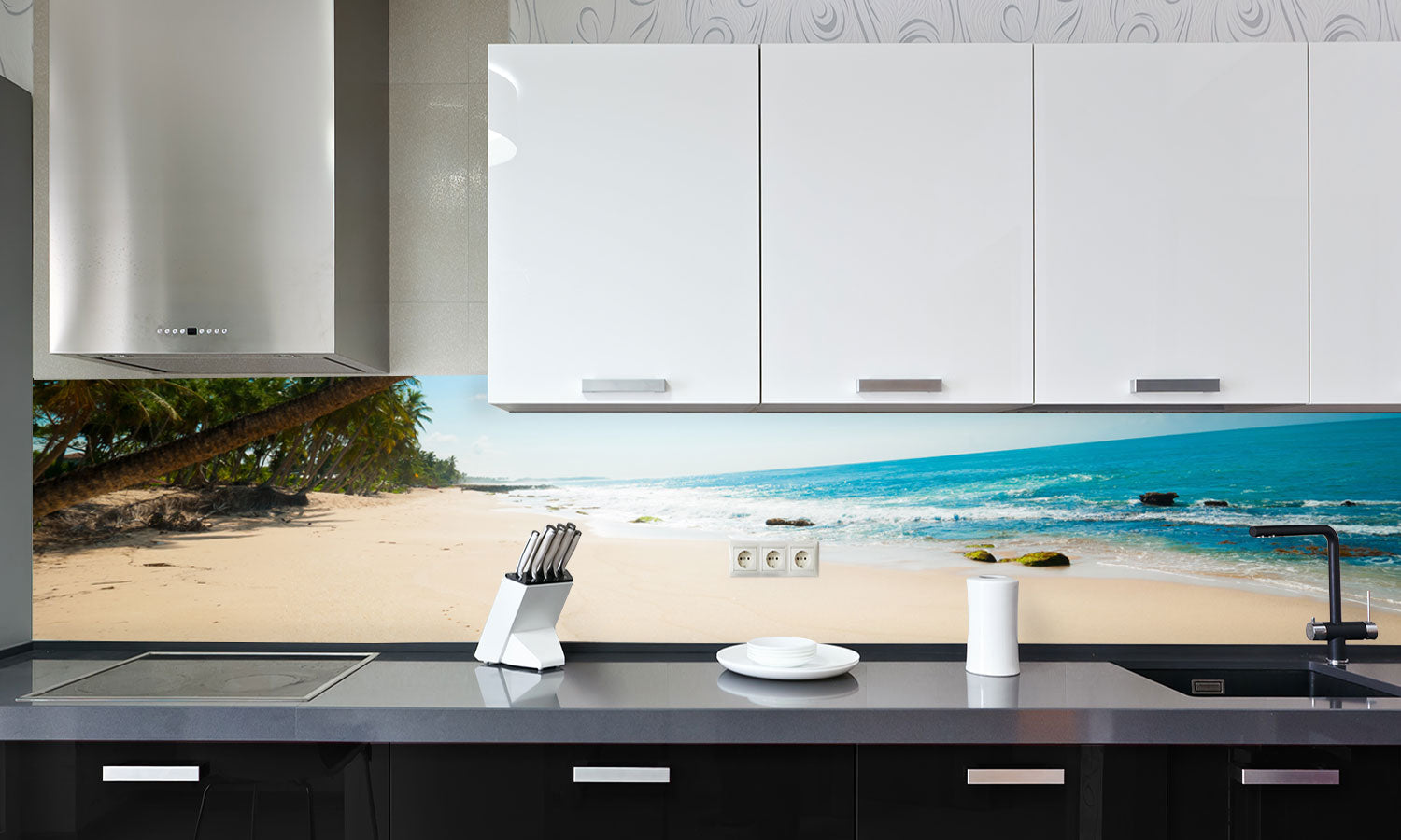 Paneli za kuhinje Tropical beach -  Stakleni / PVC ploče / Pleksiglas -  sa printom za kuhinju, Zidne obloge PKU396