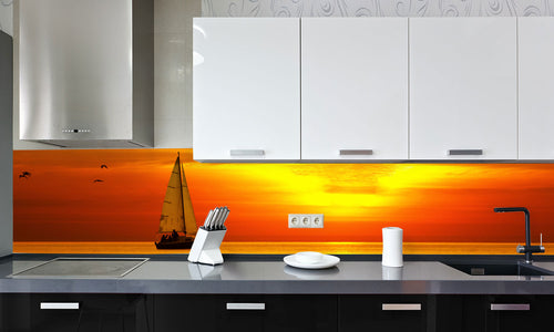 Paneli za kuhinje Beautiful sea sunset -  Stakleni / PVC ploče / Pleksiglas -  sa printom za kuhinju, Zidne obloge PKU400