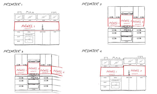 Paneli za kuhinje Floating fruit border -  Stakleni / PVC ploče / Pleksiglas -  sa printom za kuhinju, Zidne obloge PKU160