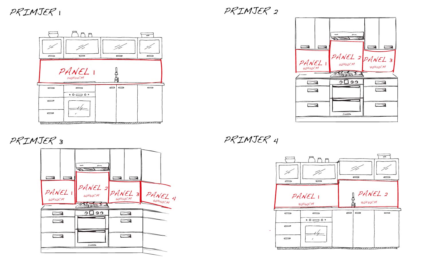 Paneli za kuhinje  Mesh line -  Stakleni / PVC ploče / Pleksiglas -  sa printom za kuhinju, Zidne obloge PKU041