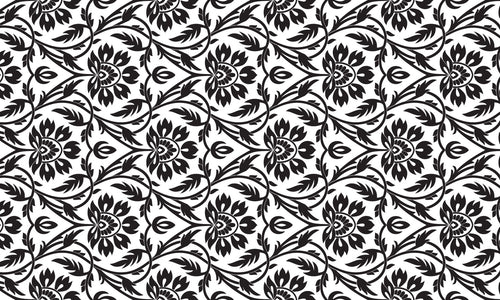 Paneli za kuhinje Floral seamless pattern -  Stakleni / PVC ploče / Pleksiglas -  sa printom za kuhinju, Zidne obloge PKU364