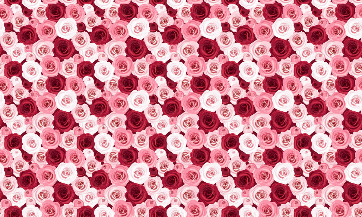 Paneli za kuhinje Seamless pattern with red and pink -  Stakleni / PVC ploče / Pleksiglas -  sa printom za kuhinju, Zidne obloge PKU350