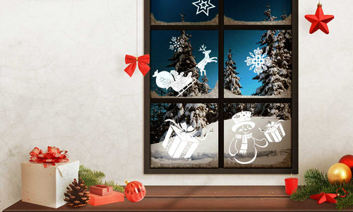 Božićne naljepnice za prozore - Snješko - WLB008
