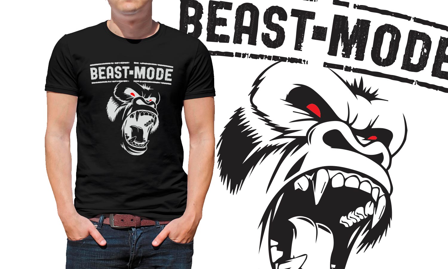 Majica Beast Mode Gym, T-Shirt Muška, Ženska i Dječji model 150g. TS004