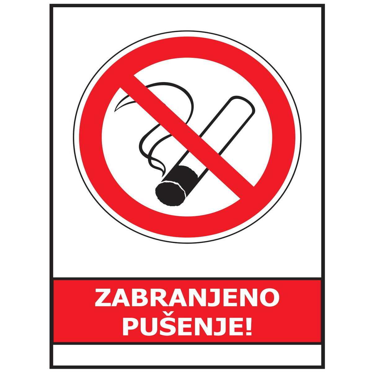 Zabranjeno pušenje, znak zabrane, ZS0001