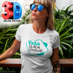 Ženska  Majica s vašom slikom, dizajniraj sam svoju majicu 3D EDITOR MAJICE -  TS000AZ