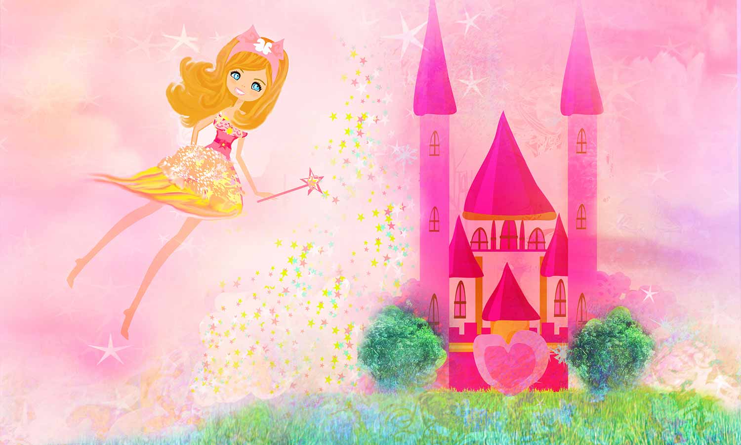 Zidne tapete Magic Fairy Tale Princess Castle SW165