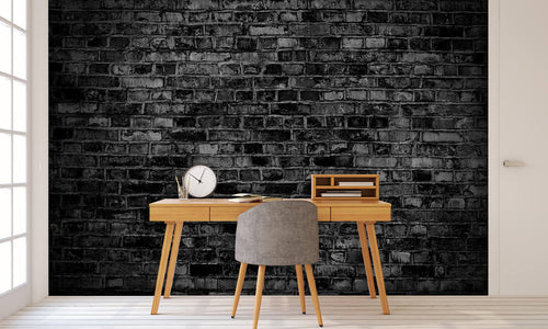 Zidne tapete Black brick wall SW031