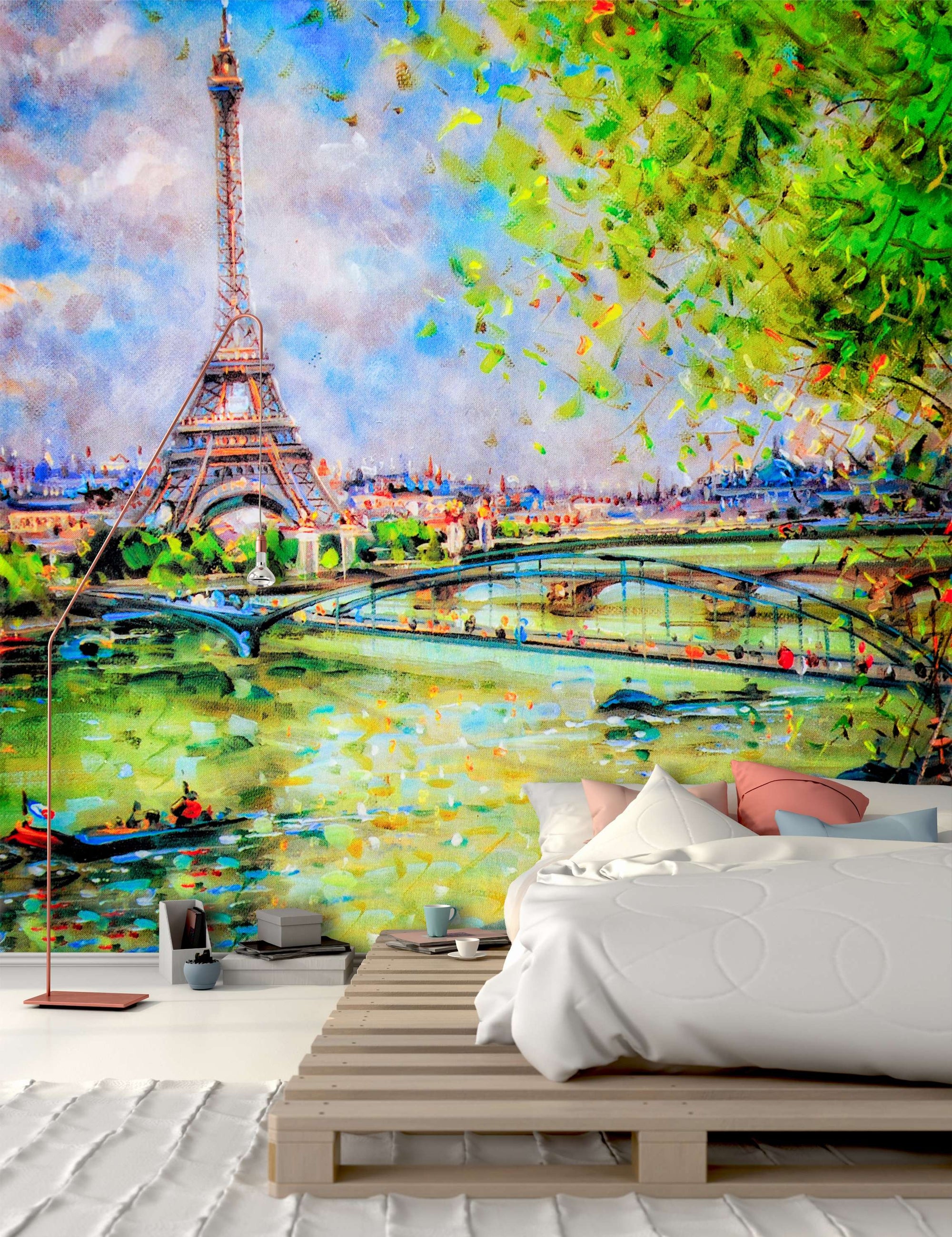 Zidne tapete Colorful painting of Eiffel SW197