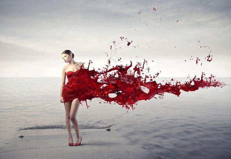 Zidne tapete Red dress SW139