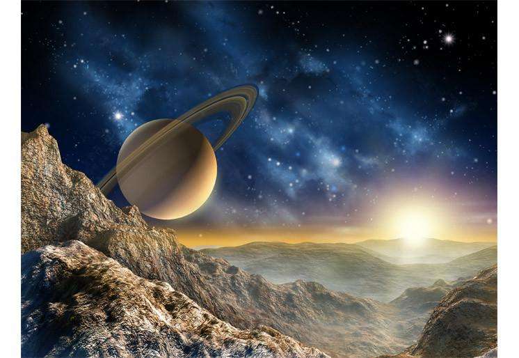 Zidne tapete Saturn moon SW339
