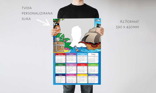 Kalendar Gusari 2023g., zidni, personalizirani s vašom slikom A2 format - KAL016