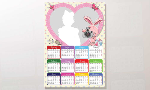 Kalendar Mali zeko 2023g., zidni, personalizirani s vašom slikom A2 format - KAL013