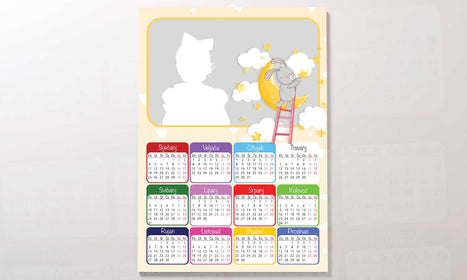 Kalendar Laku noć 2023g., zidni, personalizirani s vašom slikom A2 format - KAL012