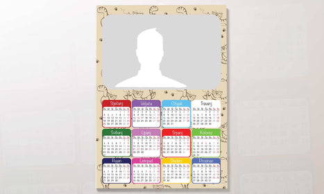 Kalendar Mačka 2023g., zidni, personalizirani s vašom slikom A2 format - KAL029