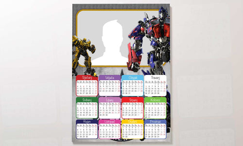 Kalendar Transformeri 2023g., zidni, personalizirani s vašom slikom A2 format - KAL017