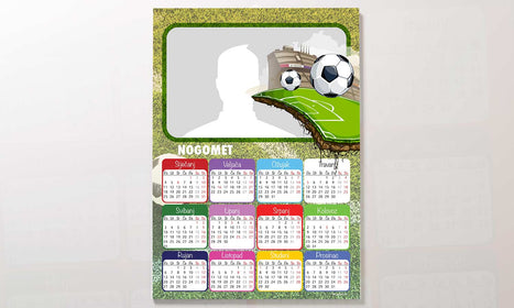 Kalendar Nogomet 2023g., zidni, personalizirani s vašom slikom A2 format - KAL028