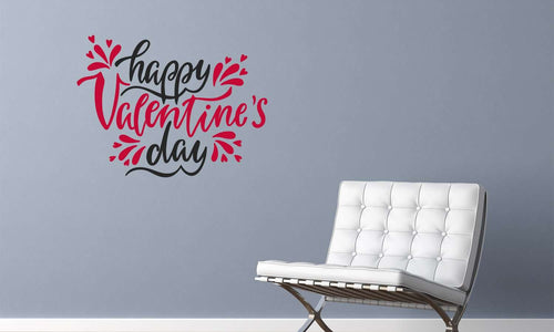 Zidni natpis Happy Valentines day - samoljepljive naljepnice, tekst, citati, tekstualne naljepnice.