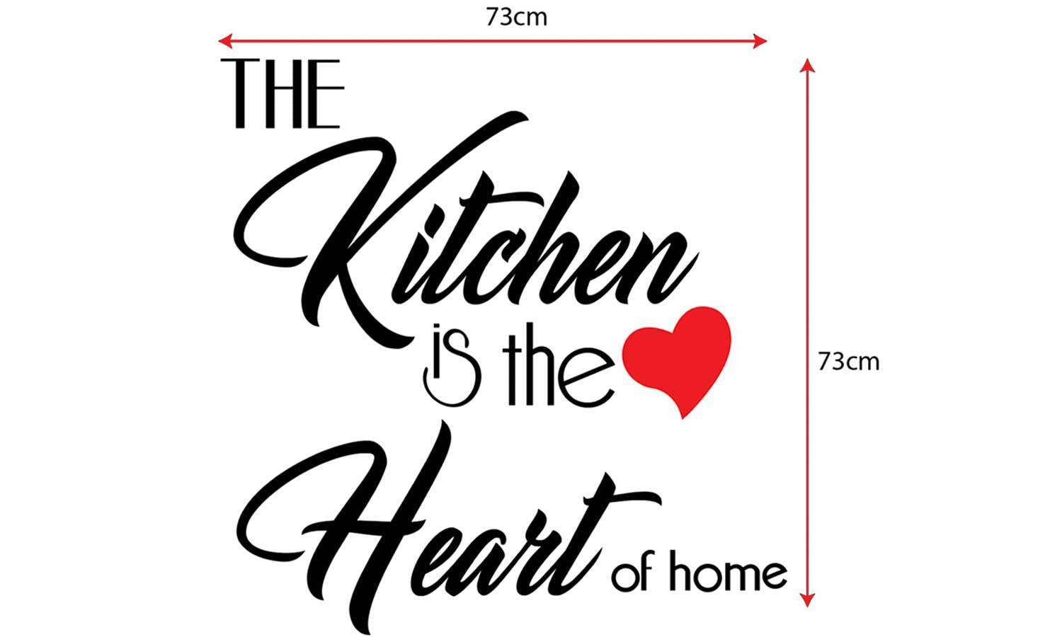 Zidni natpis Kitchen Heart - samoljepljive naljepnice, tekst, citati, tekstualne naljepnice.