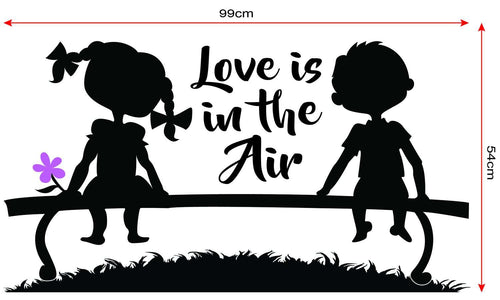 Zidni natpis Love is in the air - samoljepljive naljepnice, tekst, citati, tekstualne naljepnice.